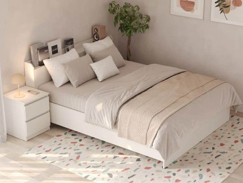 купить Кровать MebelStar NEO 160x200 White (MBS-1130) в Кишинёве 
