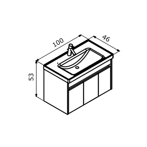 купить Шкаф под умывальник Orka Aydos 100 Silver (05758) в Кишинёве 