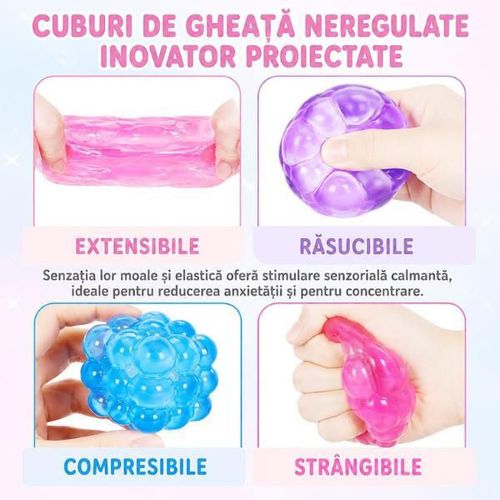cumpără Jucărie Essa 176267 Cubul antistres "Needoh: Magic Bubble Cube", 5×5×5 cm, mov în Chișinău 