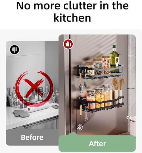 купить Аксессуар для кухни miscellaneous RM57 Raft metalic pe magnet 30x12x8cm, negru в Кишинёве 