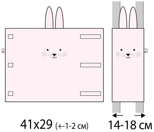 cumpără Pătuț Veres 154.05.11 Комплект Фэнс-бампер 6ед. Summer bunny pink 30*17 în Chișinău 