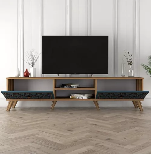 cumpără Comodă TV Trendy Clasa, Nuc, Calcedonie 180x44x35cm în Chișinău 
