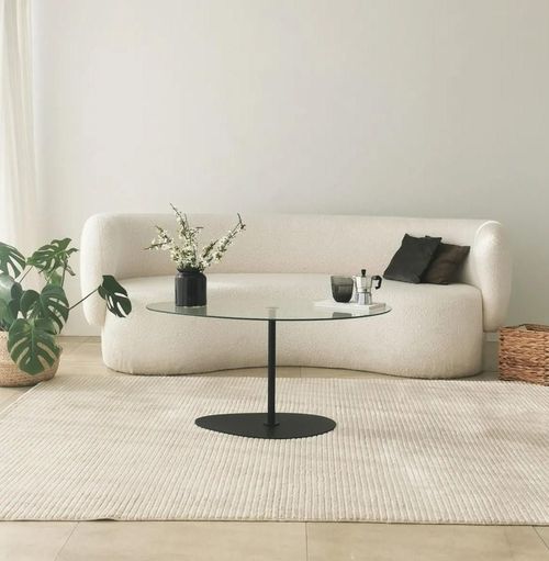 cumpără Măsuţă cafea Trendy Porto, Transparent, Negru în Chișinău 