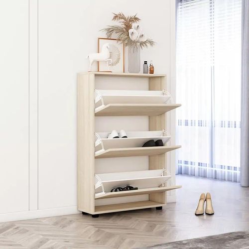 cumpără Raft pentru încălțăminte Mobildor-Lux Leo 90x27x125H cm Sonoma în Chișinău 