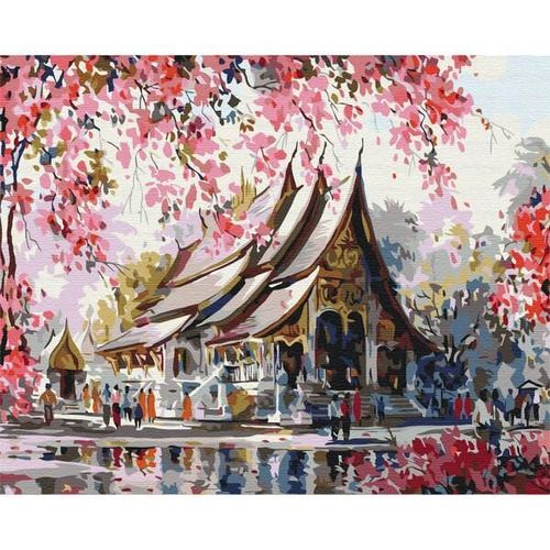 cumpără Tablou pe numere BrushMe BS3259 40x50cm (în cutie) Templu thailandez în Chișinău 