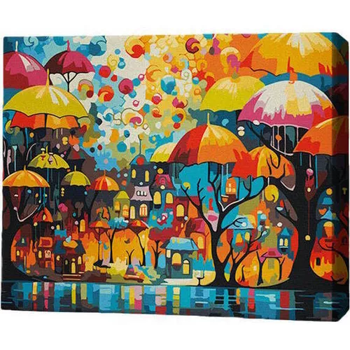cumpără Tablou pe numere BrushMe MG0017FC 40х50cm (fără cutie) Orașul sub umbrele în Chișinău 