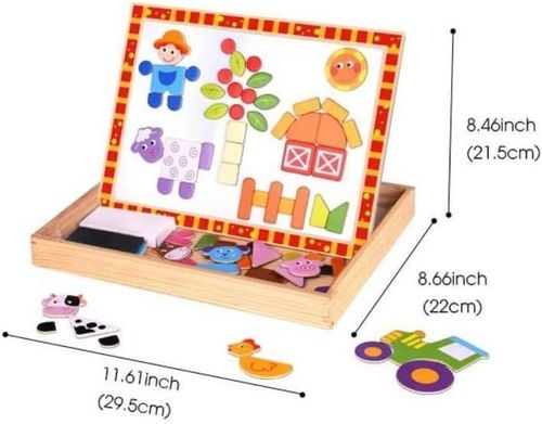 cumpără Set de creație Tooky Toy R25B /53 (47329) puzzle cu magnet-Ferma TKF014 în Chișinău 