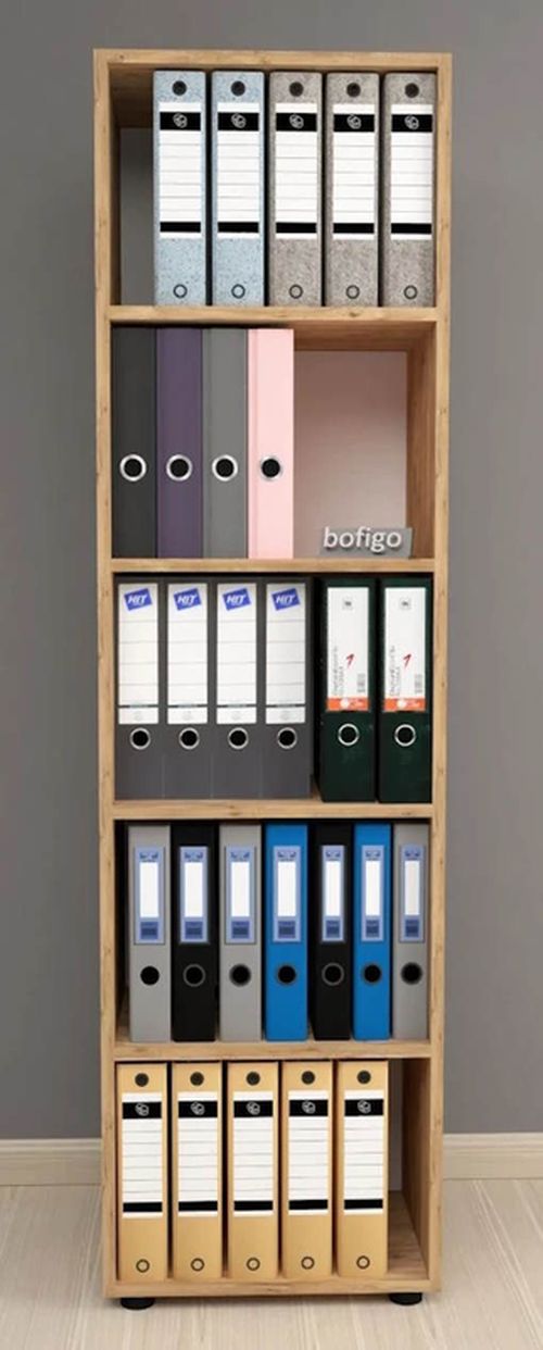 купить Офисный стеллаж Nex Home Folder, 49x30x178 cm,Дуб (13-25-02) в Кишинёве 