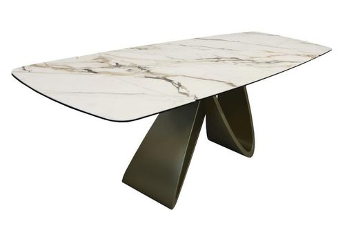 cumpără Masă Deco Rino 180/260x100xH76 White (KL-188) + Black Legs în Chișinău 
