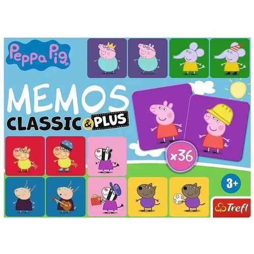 cumpără Joc educativ de masă Trefl 02270 Game - Memos classic&plus Peppa Pig în Chișinău 
