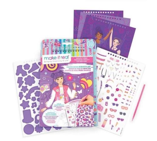 cumpără Set de creație Make it Real 3211M Fashion Design Scratch Art: Groovy Vibes în Chișinău 