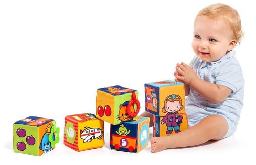купить Мягкая игрушка Molto 20527 Мягкие кубики набор 6шт BABY BLOCKS в Кишинёве 