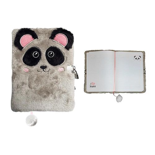 купить Блокнот St.RIGHT 57882 Agenda cu lacat, A5, 96foi, 3D Panda, coperta plus в Кишинёве 