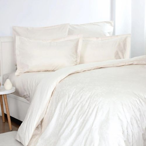 купить Домашний текстиль Relaxe Home 023306 Lenjerie de pat TEP Grace Jacquard (Euro) Milky в Кишинёве 