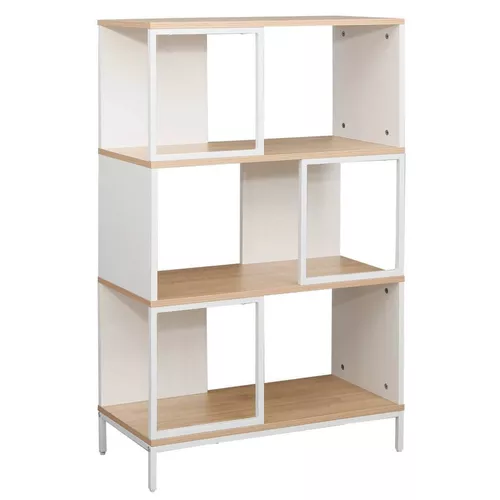 купить Офисный стеллаж Deco Loreto 4 nivele 70X30X113H Oak/White в Кишинёве 