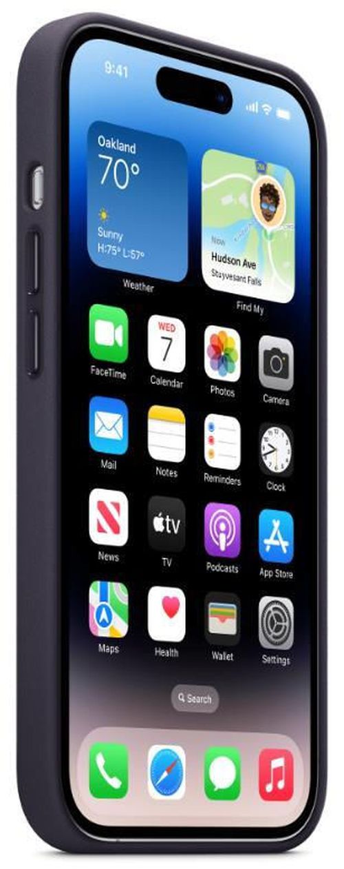 купить Чехол для смартфона Apple iPhone 14 Pro Leather Case with MagSafe, Ink MPPJ3 в Кишинёве 