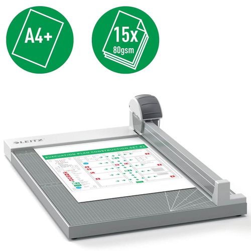 купить Резак для бумаг Leitz 90270000 триммер Office Precision, A4+, 15 листов, серый в Кишинёве 