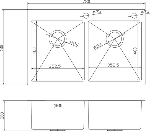 cumpără Chiuvetă bucătărie Fabiano 78x50 /20 Gold+baterie+dozator în Chișinău 