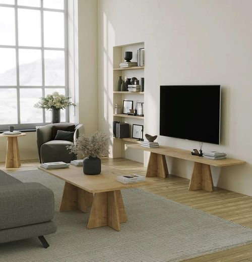 купить Тумба напольная для TV Trendy Ciuperca, Stejar Safir в Кишинёве 