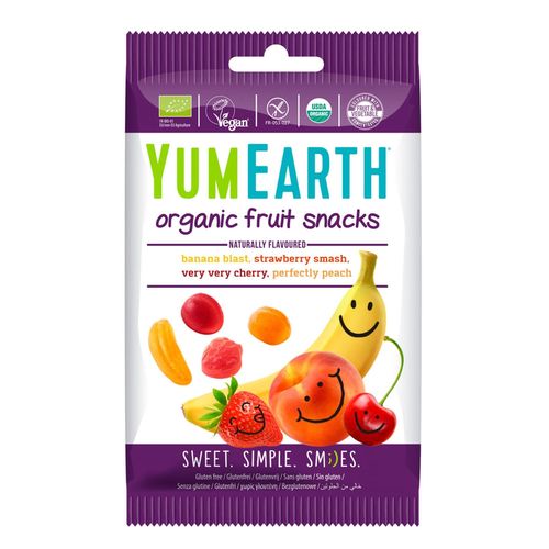 Bomboane mestecabile YumEarth, Organic Fruit Snacks 50 g 