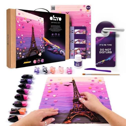 cumpără Set de creație Okto 10043 Tablou 3D cu plastilină ușoară 30x40сm, Paris în Chișinău 