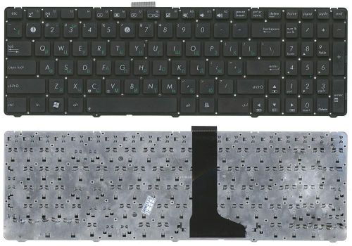 cumpără Keyboard Asus U52 U53 U56 w/o frame "ENTER"-small ENG/RU Black în Chișinău 