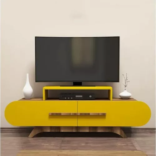 cumpără Comodă TV Trendy Trandafir, Nuc, Galben 145x49x36cm în Chișinău 