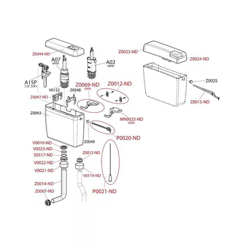 купить Бачок для унитаза Alcaplast A93 1/2" Uni Dual 3/6 л ABS в Кишинёве 