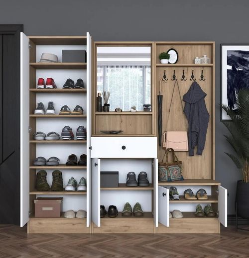 cumpără Mobilă pentru antreu Trendy P6-M2-2257G, 179x182x35cm (GTR001427) în Chișinău 
