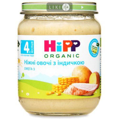 Пюре HIPP Картофель с кукурузой и индейкой (4+ мес) 125 г 