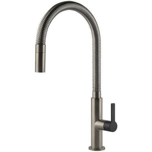 купить Смеситель кухонный Gessi 60003-599 Mesh Finox Brushed Nickel / Matte Black в Кишинёве 