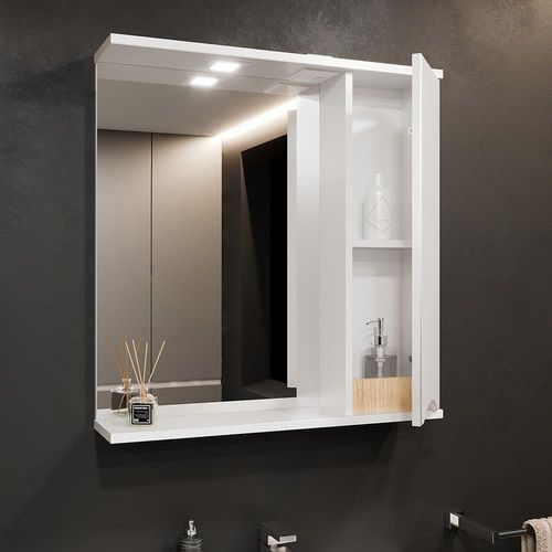 cumpără Oglindă baie Bayro Elara 650x750 Dreapta Alb Mat în Chișinău 