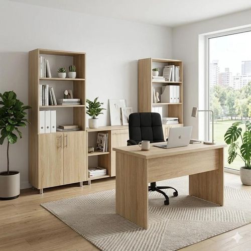 купить Офисный шкаф Mashtab 8960 Dulap 2 usi (600x340x1900) Sonoma в Кишинёве 
