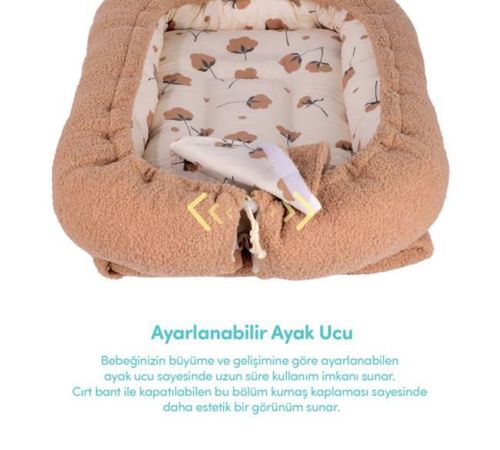 купить Гнездо для новорожденных Sevi Bebe 216-14 Teddy Brown, антирефлюкс в Кишинёве 