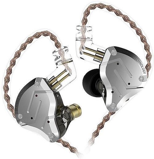купить Наушники проводные miscellaneous KZ Acoustics ZS10 PRO Silver-Black в Кишинёве 