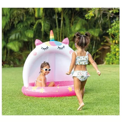 Piscină gonflabilă pentru copii cu baldachin „Unicorn” 102х102 cm, 45 L, 1-3 ani INTEX 