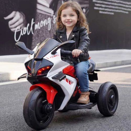 cumpără Mașină electrică pentru copii Richi (85297) Motocicleta rosie pe acumulator pentru copii (W6) în Chișinău 