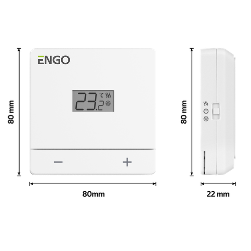 Termostat EASYBATW de camera cu fir cu doua pozitii ENGO CONTROLS 