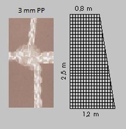 купить Спортивное оборудование misc 2659 Plasa fotbal 7,5x2,5x0,8x1,2m 3mm 14 965 195 Rezac (1 buc.) в Кишинёве 