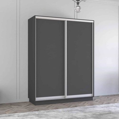 купить Шкаф Mobildor-Lux Fox uși glisante din PAL (140x60x230H cm) Anthracite в Кишинёве 