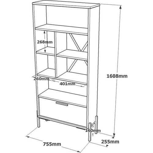 купить Офисный стеллаж Trendy VS4-CGA 75x160x44cm, raft de carti в Кишинёве 