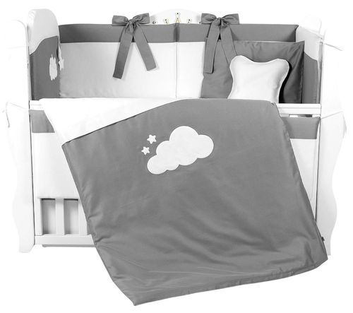 cumpără Lenjerie de pat pentru copii PernaMea Set lenjerie 8 piese Satin Urs Gri (PM.101608/1) în Chișinău 