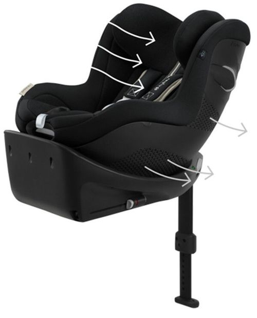 купить Автокресло Cybex 524001755 Sirona Gi i-Size Plus+ Inlay Moon Black в Кишинёве 