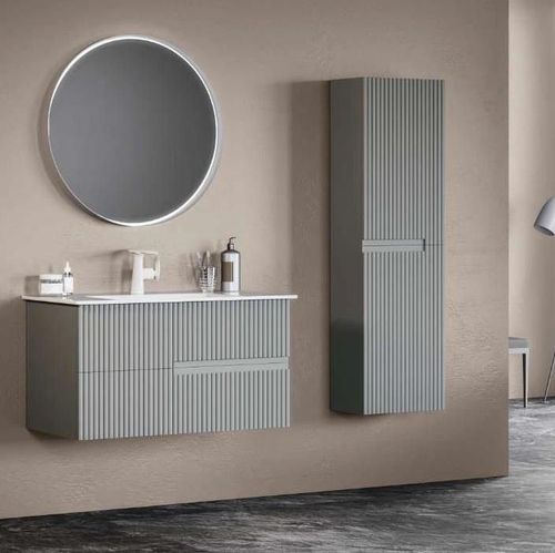 купить Шкаф-пенал Orka Moonlight 40 Grey matt в Кишинёве 