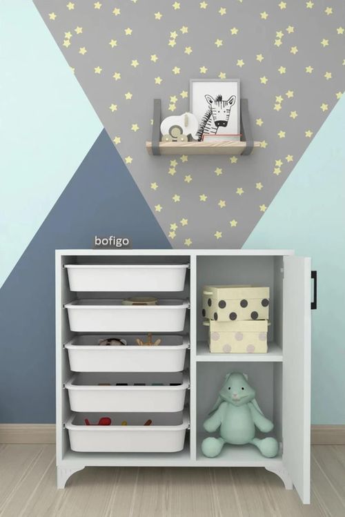 купить Шкаф детский Bofigo Коробка для игрушек 770x300x785mm, White (12-02-01) в Кишинёве 