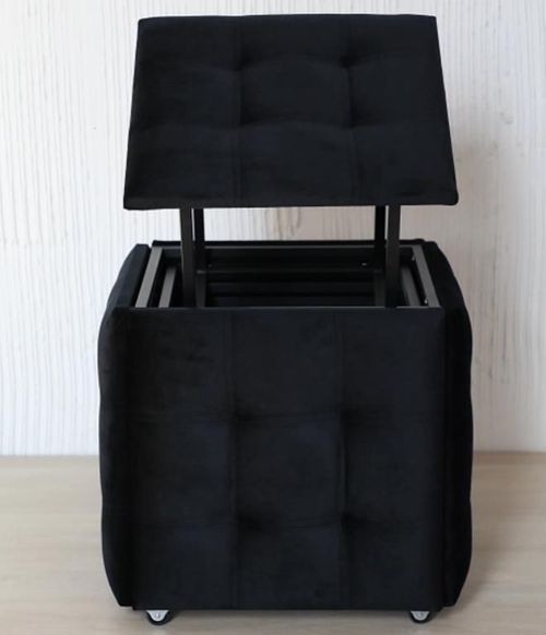 cumpără Puf Nex Home Cub Transformer 5 scaune in 1 N43, Negru în Chișinău 