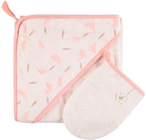 купить Аксессуар для купания Premaman PBRF0I-RGF-UNQ Prosop de baie cu gluga si manusa Magic Bird в Кишинёве 