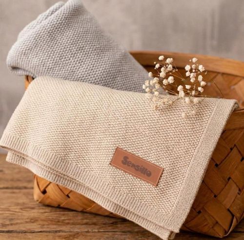 купить Детское постельное белье Sensillo 43440 Плед Bamboo 80x100 Olive в Кишинёве 