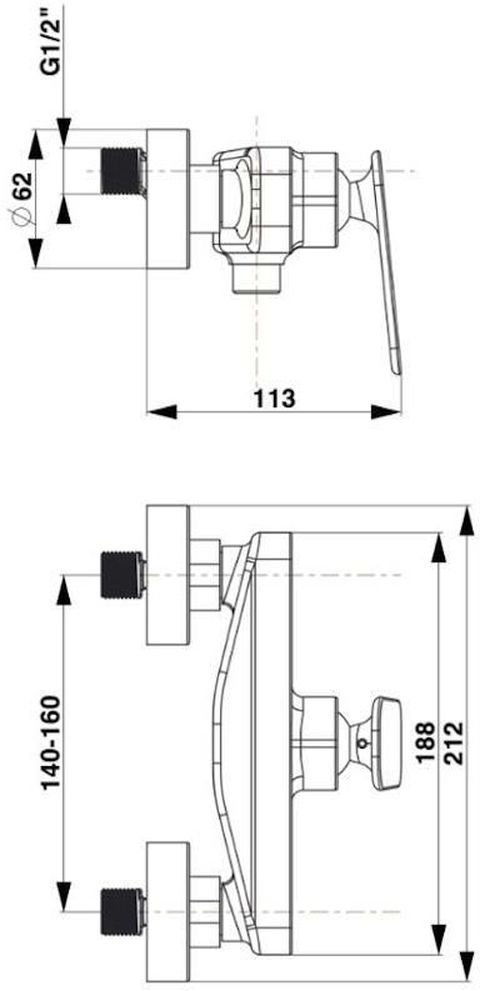 cumpără Baterie de duș HERZ Zen Black u40B dus UH00430B în Chișinău 