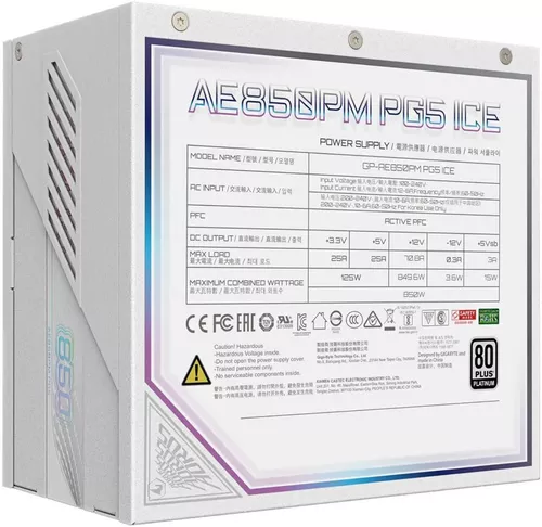 купить Блок питания для ПК Gigabyte GP-AE850PM PG5, ICE AORUS ELITE в Кишинёве 